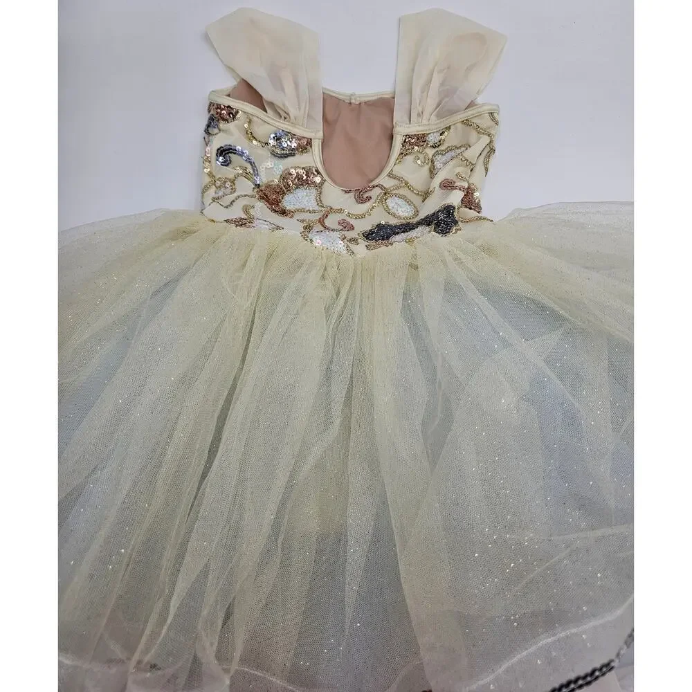 Weissman Dancewear Girls Cream Dance Costume/Fairy Dress Up/Photos